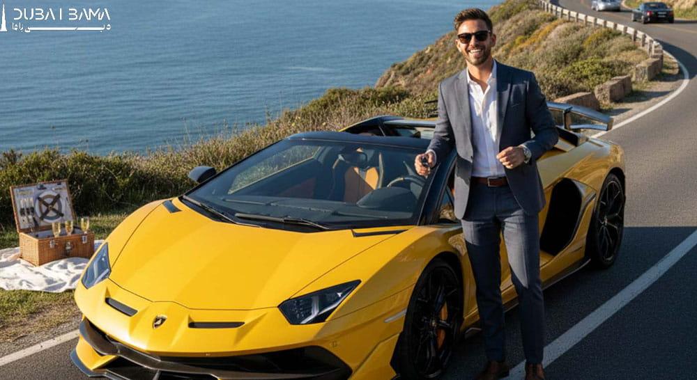 گشت شهری در دبی با لامبورگینی